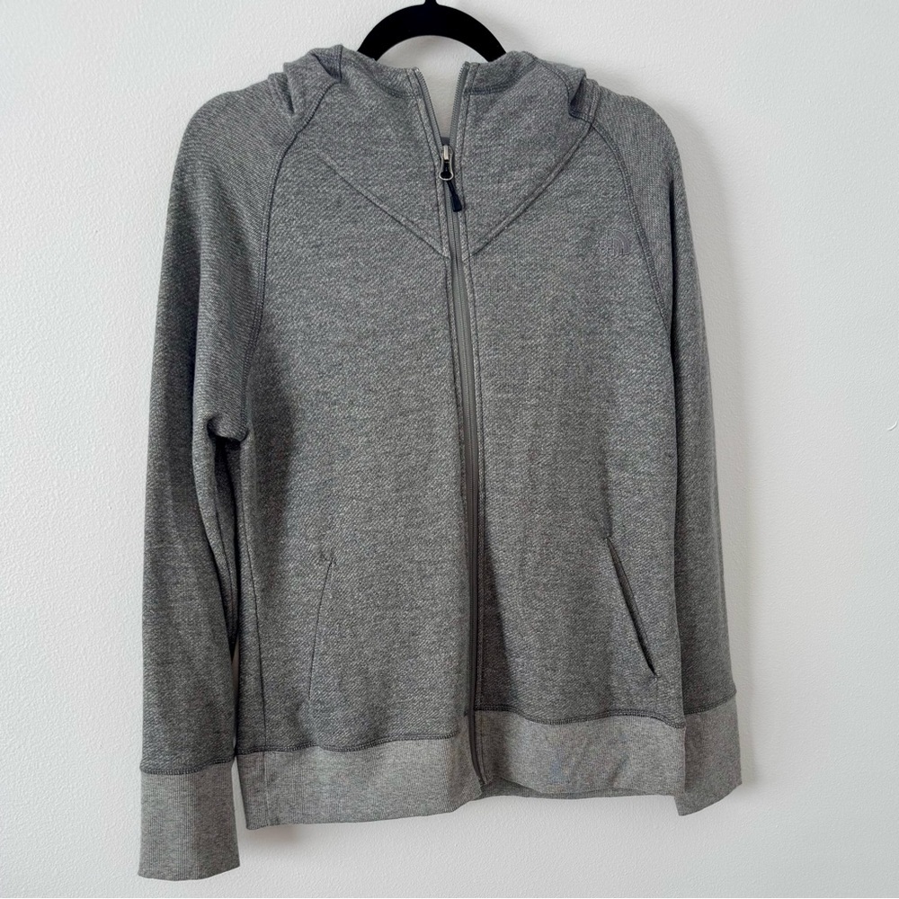 he North Face Women’s Gray Full Zip Hoodie Sweatshirt Jacket Size Large